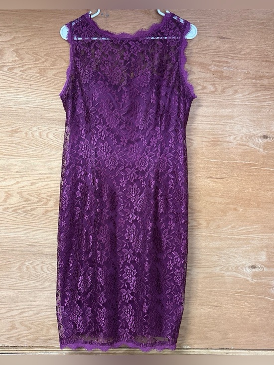 Liliana Dresses & Skirts - Liliana Sleeveless Purple Lace Sheath Dress
